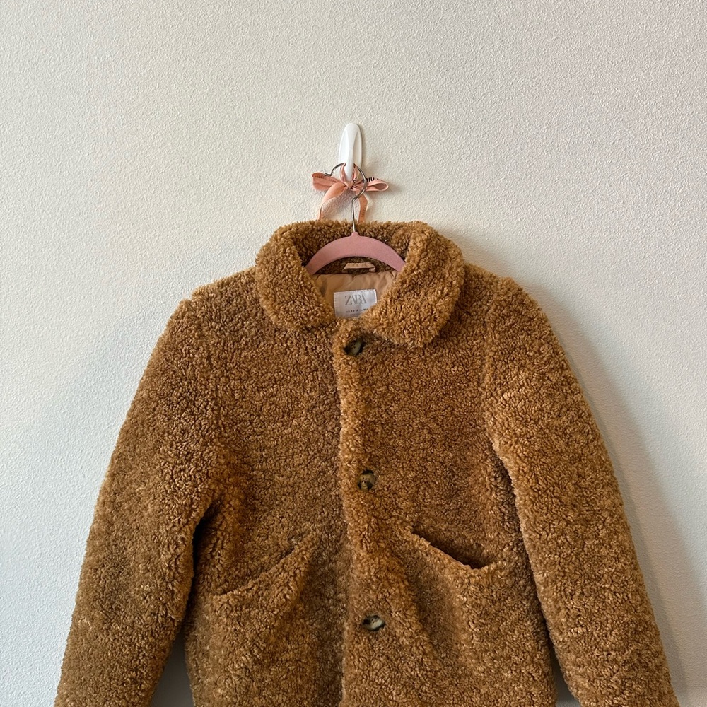 Zara Brown Teddy Coat